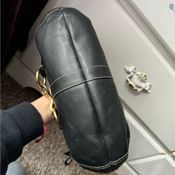 Coach Black Leather Hampton Ergo Shoulder Bag - Picture 8 of 15